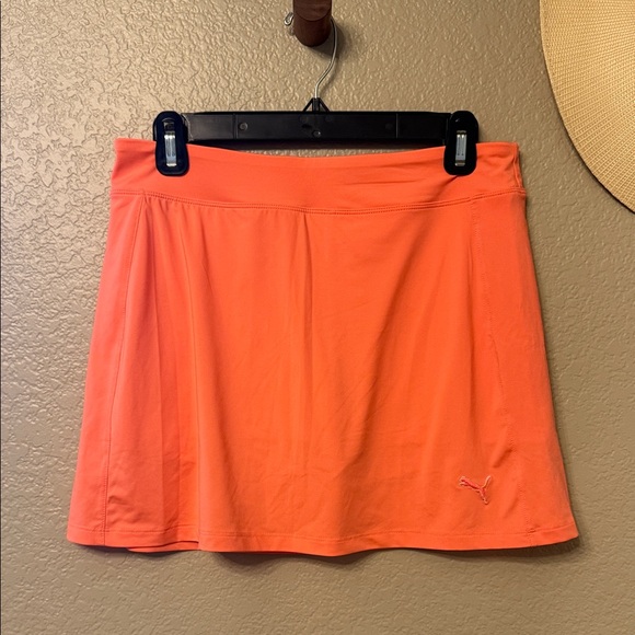 Puma Women's Vibrant Orange Mini Skirt - Picture 1 of 5